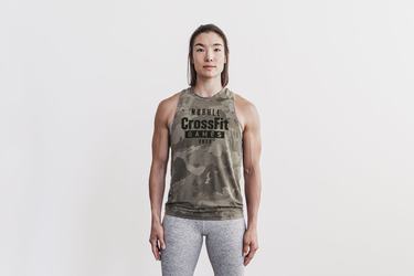 Nobull Crossfit Games® 2022 High-Neck Women's Tank Tops Camo | Australia (PG7360)